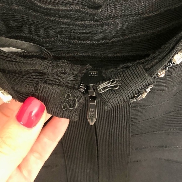 BEADED Cold Shoulder Bodycon Dress - Picture 8 of 10